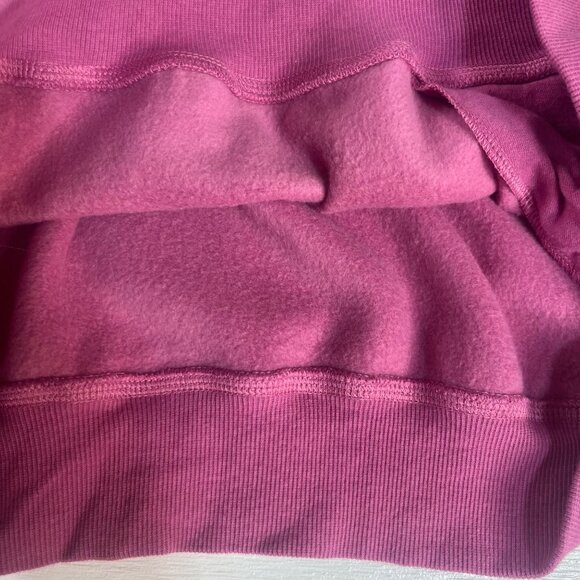 Pink Victorias Secret Sweatshirt Half-Zip Medium Pink Pullover Fleece Lined - Picture 8 of 10